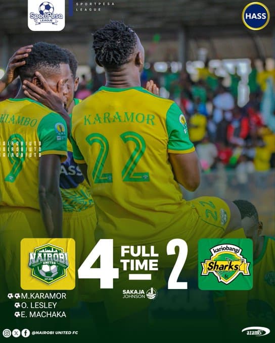 FKF-PL: Nairobi United thrash Sharks as Leopards, Police unbeaten run ends